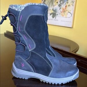 Santana Canada Women's Black Weatherproof Winter Boots, Size 10